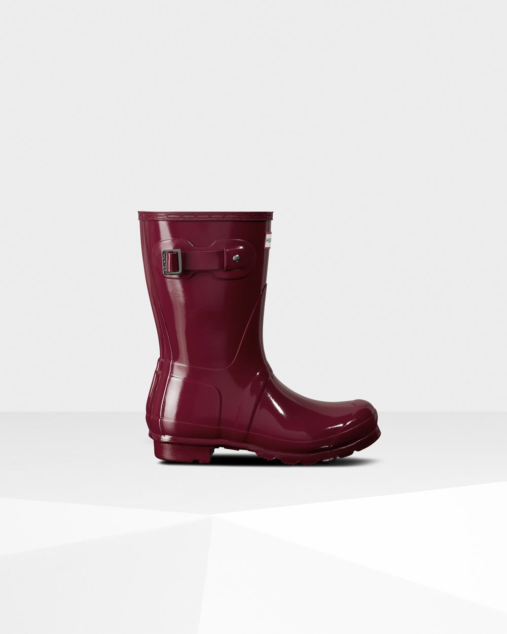 Botas de Lluvia Cortas Hunter Mujer - Original Gloss - Rojos - ZJOBHYQ-40